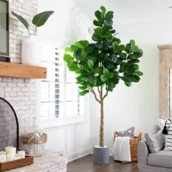 10-ft Artificial Fiddle Leaf Fig Tree 11 10-ft Artificial Fiddle Leaf Fig Tree -Eds Plant Shop 10 artificial fiddle leaf fig tree 404749