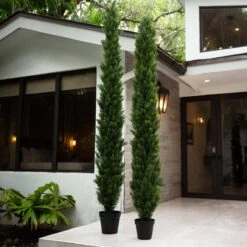 10-ft UV Resistant Artificial Cedar Pine Tree (Indoor/Outdoor) -Eds Plant Shop 10 uv resistant artificial cedar pine tree indooroutdoor 582842