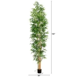 11-ft Artificial Bamboo Tree With Real Bamboo Trunks -Eds Plant Shop 11 artificial bamboo tree with real bamboo trunks 880493