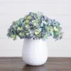 11-in Artificial Hydrangea Arrangement In White Metal Vase -Eds Plant Shop 11 artificial hydrangea arrangement in white metal vase 534360