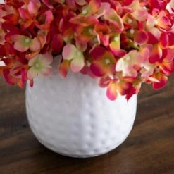11-in Artificial Hydrangea Arrangement In White Metal Vase 22 11-in Artificial Hydrangea Arrangement In White Metal Vase -Eds Plant Shop 11 artificial hydrangea arrangement in white metal vase 569255