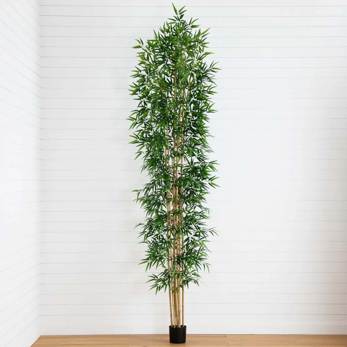 12-ft Artificial Bamboo Tree With Real Bamboo Trunks 3 12-ft Artificial Bamboo Tree With Real Bamboo Trunks