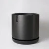 12-Inch Black Signature Stone Planter & Saucer 1 12-Inch Black Signature Stone Planter & Saucer -Eds Plant Shop 12 inch black signature stone planter saucer 163165