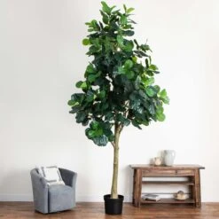 13-ft Faux Fiddle Leaf Fig Tree | Lifelike Indoor Tree -Eds Plant Shop 13 faux fiddle leaf fig tree lifelike indoor tree 934458
