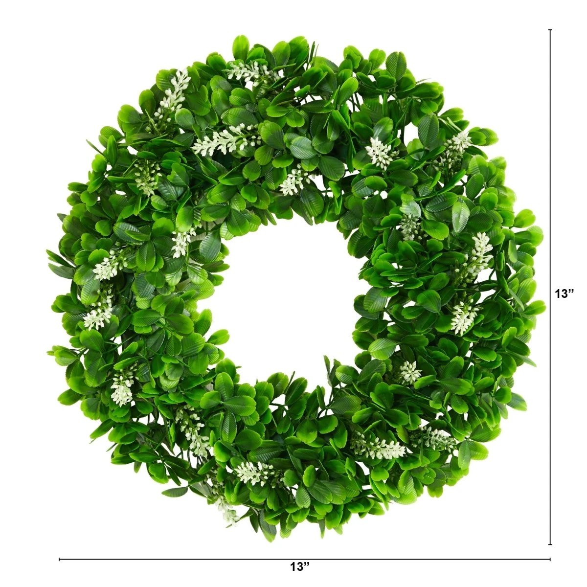 13-in Jasmine Artificial Wreath – Lush Greenery For Year-Round Décor 4 13-in Jasmine Artificial Wreath – Lush Greenery For Year-Round Décor - Image 2