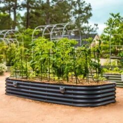 17" Tall 10 In 1 Jumbo Modular Metal Raised Garden Bed Kit -Eds Plant Shop 17 tall 10 in 1 jumbo modular metal raised garden bed kit 196475