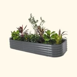 17" Tall 10 In 1 Jumbo Modular Metal Raised Garden Bed Kit -Eds Plant Shop 17 tall 10 in 1 jumbo modular metal raised garden bed kit 225262