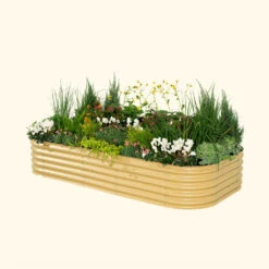 17" Tall 10 In 1 Jumbo Modular Metal Raised Garden Bed Kit -Eds Plant Shop 17 tall 10 in 1 jumbo modular metal raised garden bed kit 593556