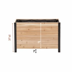 18" X 36" Cedar Planter Box – 24" Tall Raised Garden Bed 13 18" X 36" Cedar Planter Box – 24" Tall Raised Garden Bed -Eds Plant Shop 18 x 36 planter box 24 tall 174777