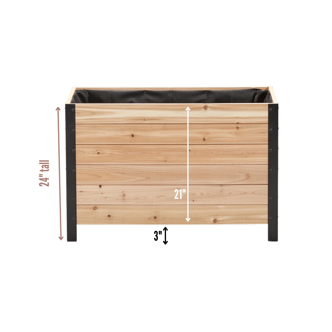 18" X 36" Cedar Planter Box – 24" Tall Raised Garden Bed 5 18" X 36" Cedar Planter Box – 24" Tall Raised Garden Bed - Image 3