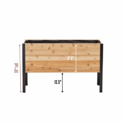 18" X 48" Cedar Raised Garden Bed – 30" Tall | Deep Elevated Planter Box -Eds Plant Shop 18 x 48 raised garden bed 30 tall 387077