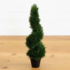 2-Ft Maintenance Free Spiral Cedar Topiary