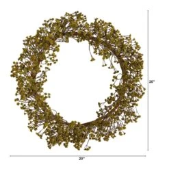 20-in Autumn Gypsophila Wreath | Rustic Fall Décor -Eds Plant Shop 20 autumn gypsophila wreath rustic fall decor 274505