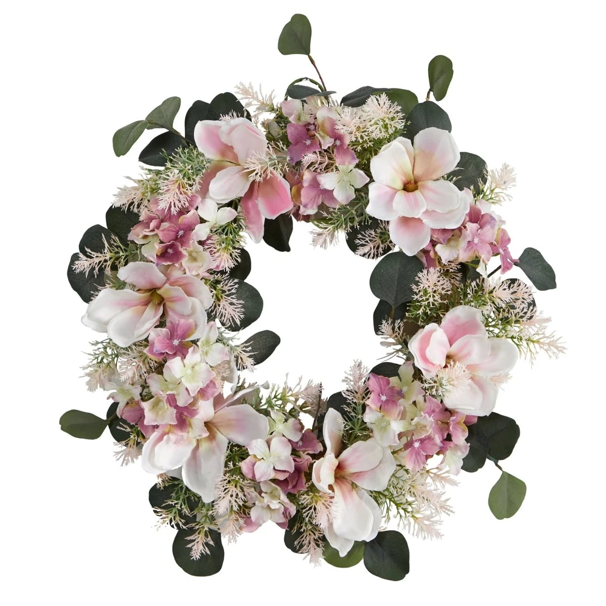 20-in Hydrangea And Magnolia Artificial Wreath – Elegant Floral Decor 3 20-in Hydrangea And Magnolia Artificial Wreath – Elegant Floral Decor