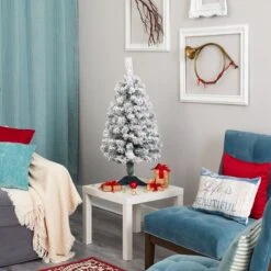 3-ft Flocked Rock Springs Spruce Artificial Christmas Tree With 50 LED Lights 13 3-ft Flocked Rock Springs Spruce Artificial Christmas Tree With 50 LED Lights -Eds Plant Shop 3 flocked rock springs spruce artificial christmas tree with 50 led lights 872577