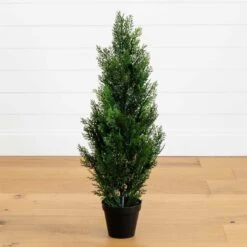 3-ft Realistic Artificial Pine Tree For Rustic Cabin Decor - Indoor/Outdoor