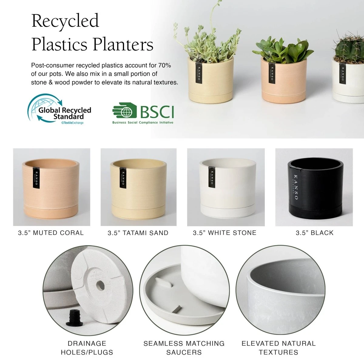 3.5" Earth Tone Mini Planters | 4 Colorways 6 3.5" Earth Tone Mini Planters | 4 Colorways - Image 4