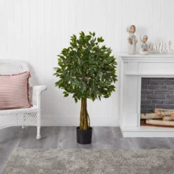 4-ft Faux Ficus Tree – UV-Resistant Indoor/Outdoor Décor -Eds Plant Shop 4 faux ficus tree uv resistant indooroutdoor decor 6651058