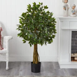 4-ft Faux Ficus Tree – UV-Resistant Indoor/Outdoor Décor -Eds Plant Shop 4 faux ficus tree uv resistant indooroutdoor decor 9295901