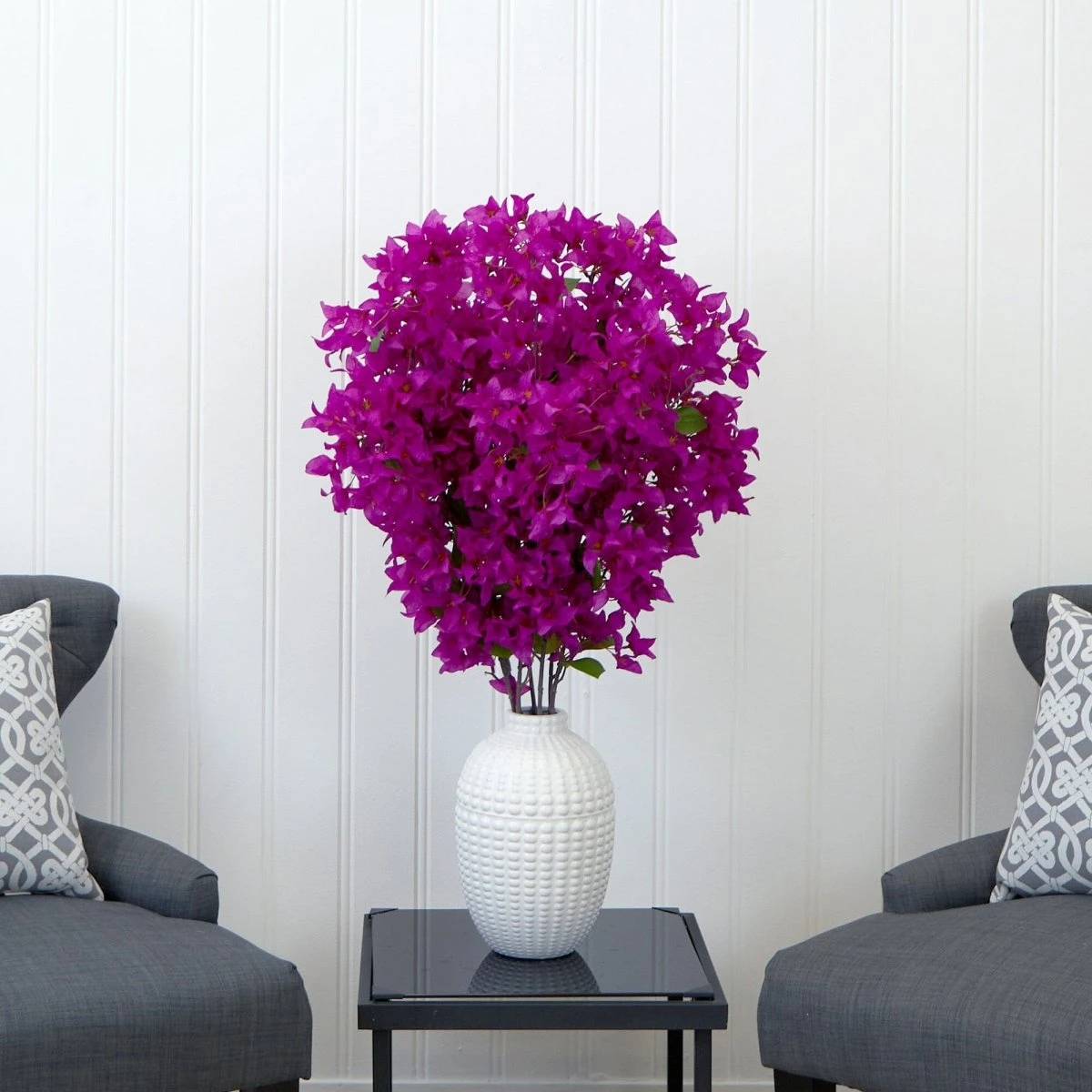 40-in Artificial Purple Bougainvillea Arrangement With Vase 8 40-in Artificial Purple Bougainvillea Arrangement With Vase - Image 6