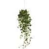 40-in Faux Green Pothos Hanging Basket – Lifelike Cascading Décor