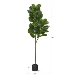 4.5-ftFiddle Leaf Fig Artificial Tree 12 4.5-ftFiddle Leaf Fig Artificial Tree -Eds Plant Shop 45 fiddle leaf fig artificial tree 855893