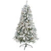 5-ft Flocked Rock Springs Spruce Christmas Tree | 150 LED Lights