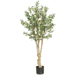 5-ft Mediterranean Olive Silk Tree – Lifelike Faux Foliage In Nursery Planter 15 5-ft Mediterranean Olive Silk Tree – Lifelike Faux Foliage In Nursery Planter -Eds Plant Shop 5 ft mediterranean olive silk tree lifelike faux foliage in nursery planter 9999002