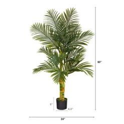 5-ft Golden Cane Artificial Palm Tree - Bring Paradise Indoors -Eds Plant Shop 5 golden cane artificial palm tree bring paradise indoors 213109