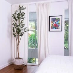 7-ft Artificial Olive Tree With Natural Trunk & Handmade Jute Basket 12 7-ft Artificial Olive Tree With Natural Trunk & Handmade Jute Basket -Eds Plant Shop 7 artificial olive tree with natural trunk handmade jute basket 310707