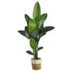 7-ft Artificial Travelers Palm Tree With Handmade Jute & Cotton Basket -Eds Plant Shop 7 artificial travelers palm tree with handmade jute cotton basket 991170