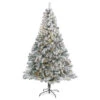 7-ft Flocked Rock Springs Spruce Tree | 350 LED Lights & Snow -Eds Plant Shop 7 flocked rock springs spruce tree 350 led lights snow 960677