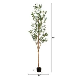 7-ft Artificial Olive Tree With Natural Trunk -Eds Plant Shop 7 ft artificial olive tree with natural trunk 869428