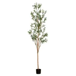 7-ft Artificial Olive Tree With Natural Trunk -Eds Plant Shop 7 ft artificial olive tree with natural trunk 986379