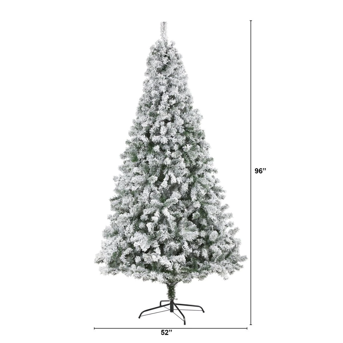 8-ft Flocked Rock Springs Spruce Artificial Christmas Tree 4 8-ft Flocked Rock Springs Spruce Artificial Christmas Tree - Image 2