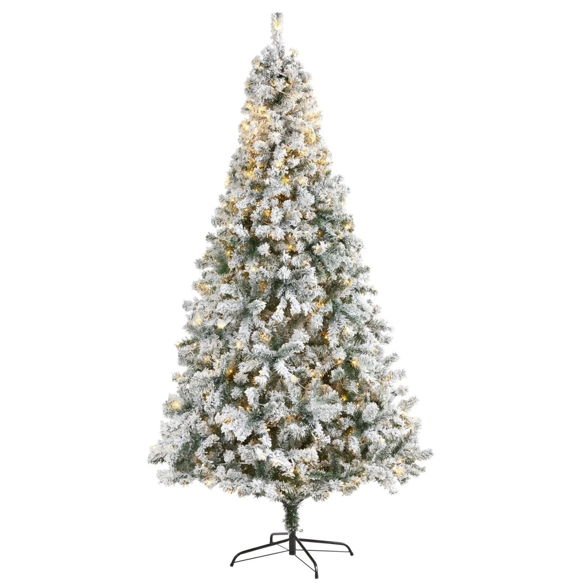 8-ft Flocked Rock Springs Spruce Artificial Christmas Tree With 500 Clear LED Lights & 1186 Bendable Branches 3 8-ft Flocked Rock Springs Spruce Artificial Christmas Tree With 500 Clear LED Lights & 1186 Bendable Branches