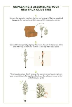 82-in Artificial Olive Tree – Tall, Rustic & Lifelike Décor Accent -Eds Plant Shop 82 artificial olive tree tall rustic lifelike decor accent 634835