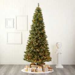 9-ft Slim Snow Tip Pine Tree – A Tall, Festive Elegance For Any Space -Eds Plant Shop 9 slim snow tip pine tree a tall festive elegance for any space 850849