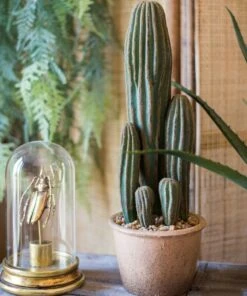 Artificial Cactus In Brown Pot – Realistic Faux Plant (3 Sizes) -Eds Plant Shop artificial cactus in brown pot realistic faux plant 3 sizes 652554