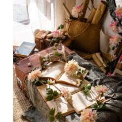 Artificial Dahlia Flower Vine 59" Long -Eds Plant Shop artificial dahlia flower vine 59 long 574904