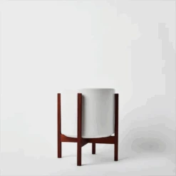 Ceramic Cylinder Planter By Solid Goods With Optional Mahogany Stand 38 Ceramic Cylinder Planter By Solid Goods With Optional Mahogany Stand -Eds Plant Shop ceramic cylinder planter by solid goods with optional mahogany stand 2941195