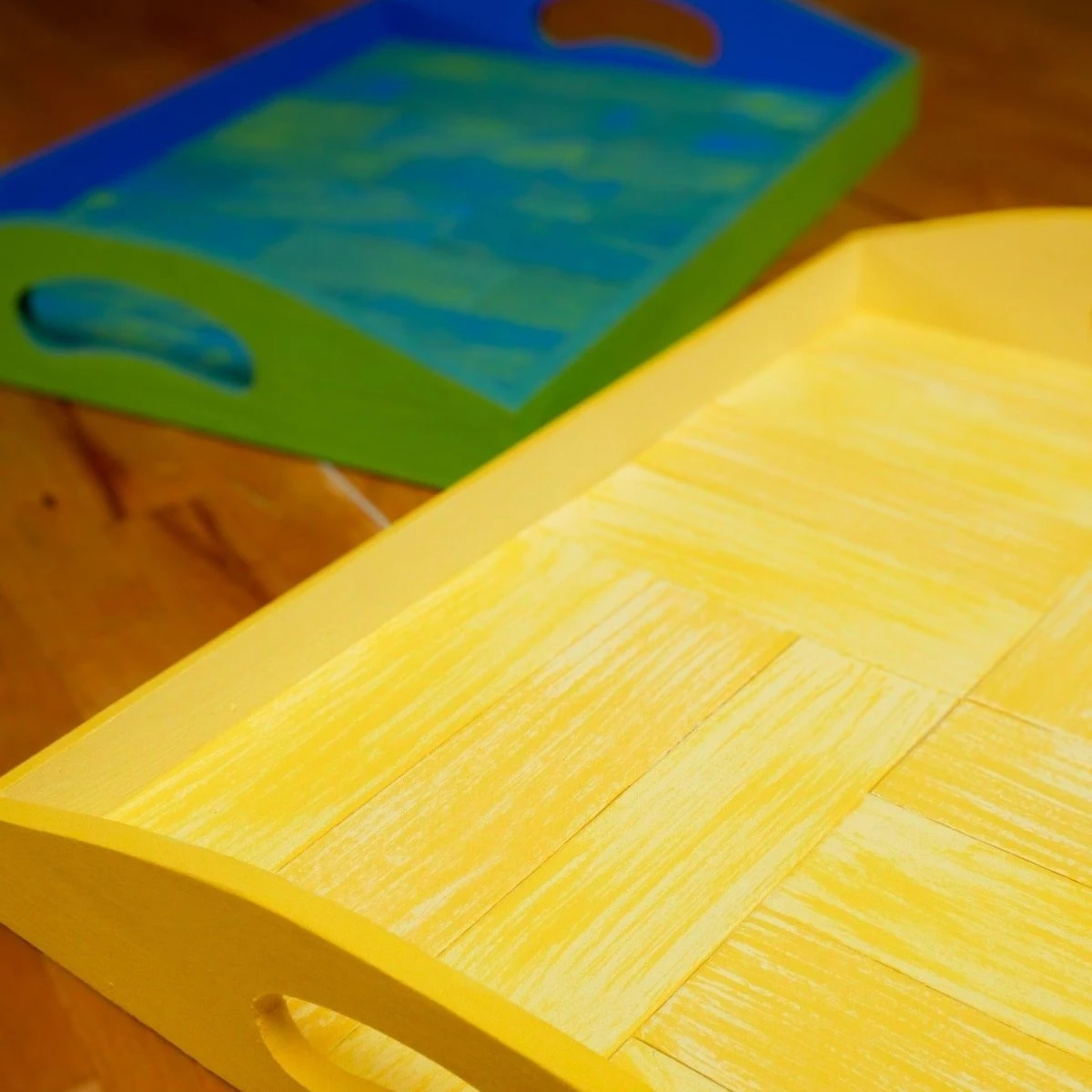 Chevron Wood Tray Kit 4 Chevron Wood Tray Kit - Image 2