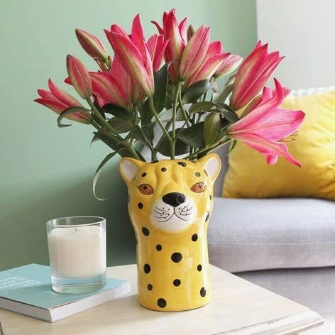 Decorative Ceramic Leopard Vase 4 Decorative Ceramic Leopard Vase - Image 2