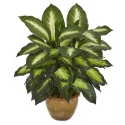 Dieffenbachia Artificial Plant In Ceramic Planter