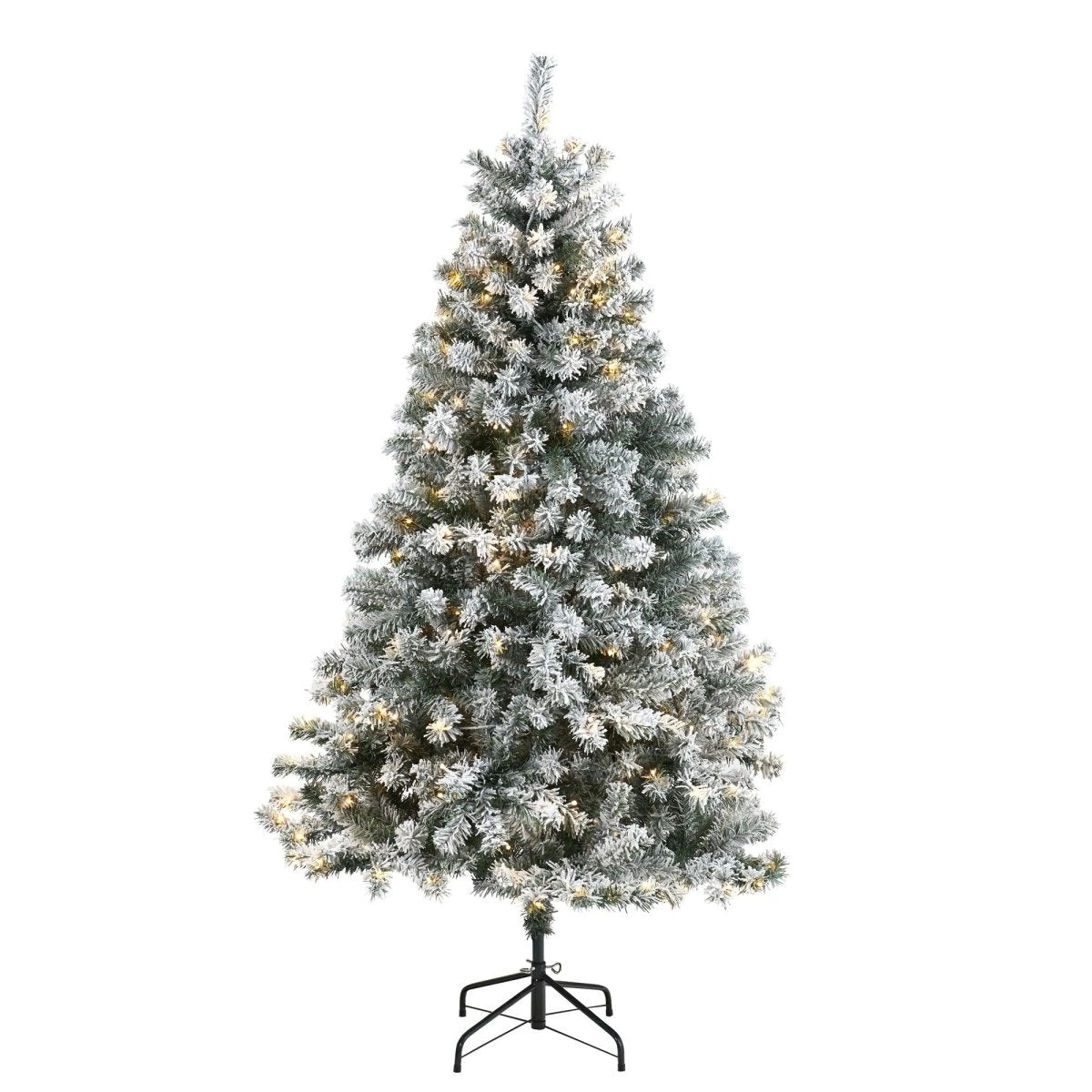 Flocked Rock Springs Spruce Tree | 6' Pre-Lit Artificial Christmas Tree 3 Flocked Rock Springs Spruce Tree | 6' Pre-Lit Artificial Christmas Tree