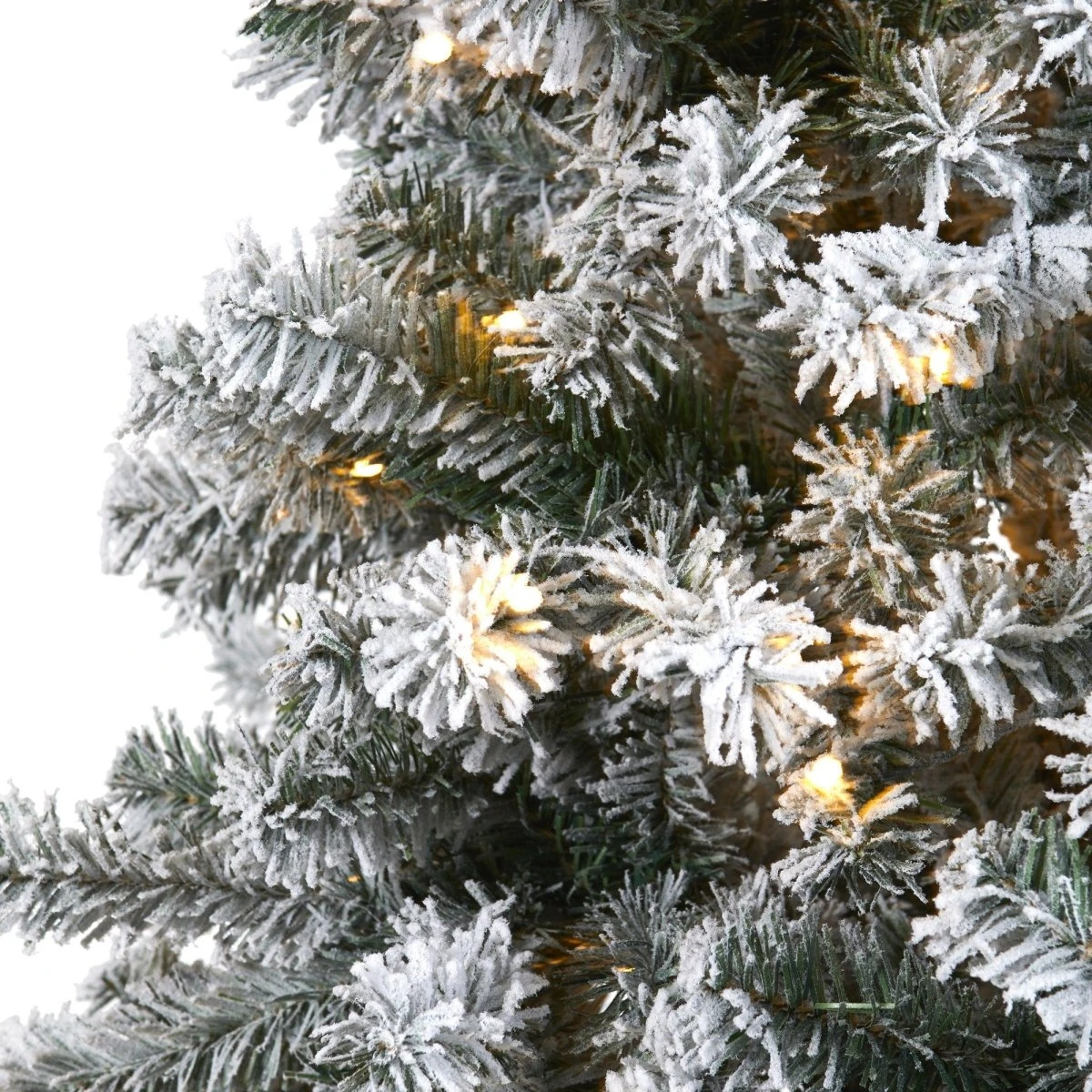 Flocked Rock Springs Spruce Tree | 6' Pre-Lit Artificial Christmas Tree 5 Flocked Rock Springs Spruce Tree | 6' Pre-Lit Artificial Christmas Tree - Image 3