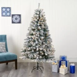 Flocked Rock Springs Spruce Tree | 6' Pre-Lit Artificial Christmas Tree 13 Flocked Rock Springs Spruce Tree | 6' Pre-Lit Artificial Christmas Tree -Eds Plant Shop flocked rock springs spruce tree 6 pre lit artificial christmas tree 612550