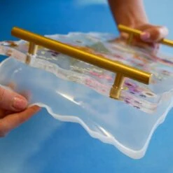 Floral Resin Serving Tray Kit -Eds Plant Shop floral resin serving tray kit 199672