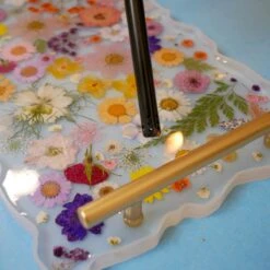 Floral Resin Serving Tray Kit -Eds Plant Shop floral resin serving tray kit 313596