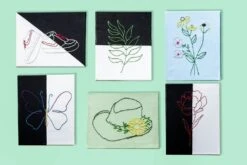 Floral String Art + Canvas Embroidery Kit -Eds Plant Shop floral string art canvas embroidery kit 124709